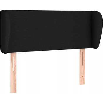 Černé čelo postele ušák, látka, 83 x 23 x 78/88 cm