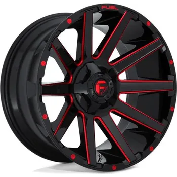 Alu kolo FUEL Alu Kola Fuel D643 Contra 12x22 6x135 ET-43 Gloss Black Red Tinted Clear 106.1