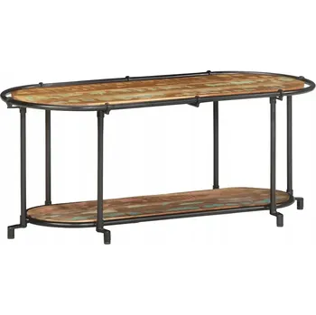 Televizní stolek TV stolek z recyklovaného dřeva, hnědo-černý, 100x42x40 cm