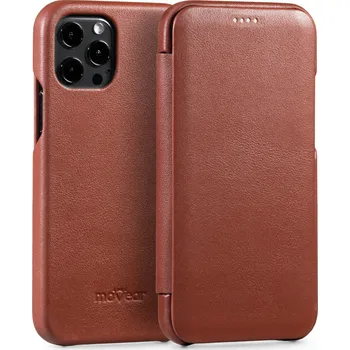 Pouzdro na mobilní telefon Pouzdro s klopou moVear pro Apple iPhone 12 Pro, hnědé