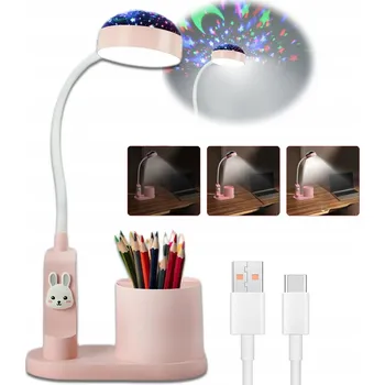 Lampička STOLNÍ LAMPIČKA KRÁLÍK S DRŽÁKEM NA PROPISKA, LAMPA PRO PÉČI O OČI