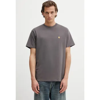 Bavlněné tričko Carhartt WIP SS Chase T-Shirt, M, šedá, 90X