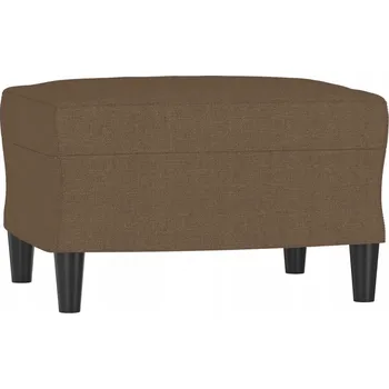 Taburet Podnožka hnědá 60 x 50 x 41 cm, látka polyester, překližka