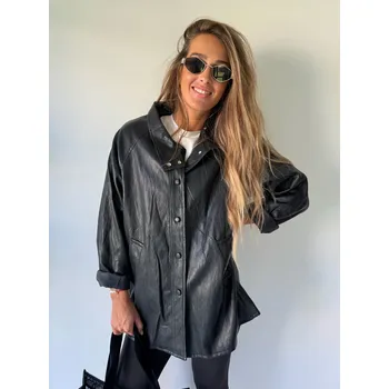 Dámská casual bunda Mishel Koženková košilová bunda Velikost: UNI