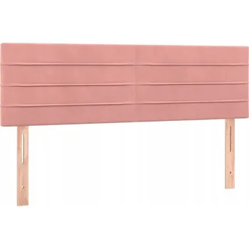 Čelo postele sametové růžové 144 x 5 x 78/88 cm, nastavitelná výška