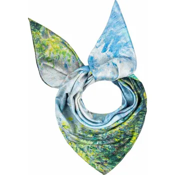 Šátek Dámský šátek s potiskem malby - Dáma se slunečníkem a malba dívky v louce 9001637-7