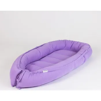 Hnízdečko pro miminko Tulimese Hnízdečko mušelínové levandulové VARIANTY PROVEDENÍ HNÍZDEČKA: HNÍZDEČKO SAMOSTATNÉ