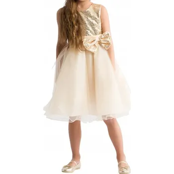 Dámské šaty Elegantní Šaty Bianka zlaté, 134