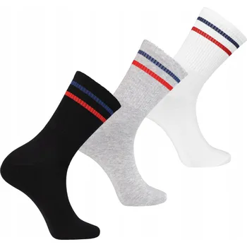 Pánské ponožky Ponožky Vysoké Pánské Široký Lem Vysoké Proužky MORAJ 3 páry 39-42