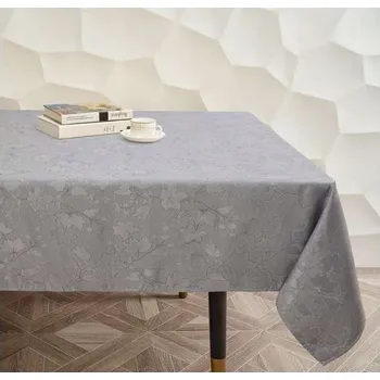 ubrus Voděodolný ubrus na stůl šedý obdélníkový 140 x 180 cm