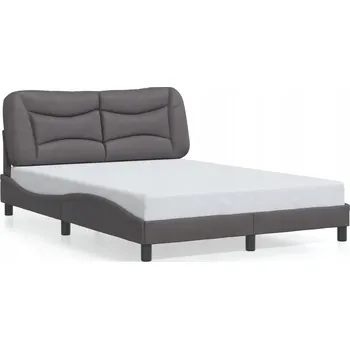 Postel Rám postele s čelem šedý 120x200 cm - elegantní a pohodlný