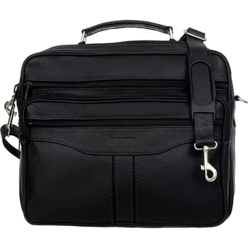 Kabelka Kaletnik kabelka z pravé lícové kůže černá