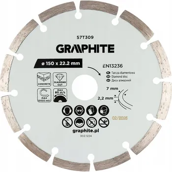 Řezný kotouč DIAMANTOVÝ ŘEZNÝ KOTOUČ na beton a cihly, SEGMENTOVÝ, 150 mm, pro suché řezání