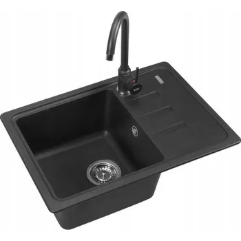 Granitový dřez Jednokomorový granitový dřez Franke černý