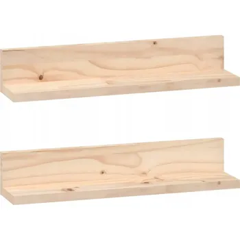 Obraz Sada 2 dřevěných polic na zeď z masivního borovicového dřeva 50 x 11 x