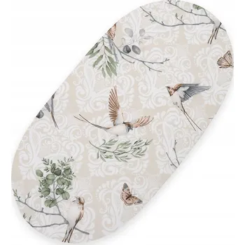 Prostěradlo Prostěradlo bavlněné do koše Mojžíše Boho 75x35 cm - Hnědí ptáčci