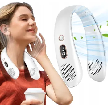 Vzduchotechnika Mini ventilátor Bedee, VENTILÁTOR NA KRK - 1 bílý