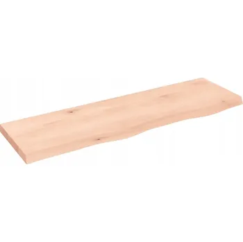 police Rustikální nástěnná police z masivního dubového dřeva 100 x 30 x (2-4) cm