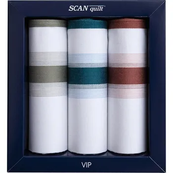SCANquilt pánské kapesníky VIP 3 ks G116 bílopastelová G116 pánské