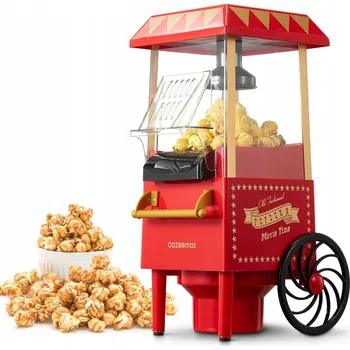 Popkornovač Přístroj na popcorn Cozeemax B009 červený 1200 W