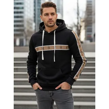 Pánská móda Dstreet Pánská mikina s moderním designem černá