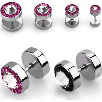 Piercing Plug do ucha s krystaly Swarovski IPGCB InfinityPierce.cz (Imitace plugu do ucha – Chirurgická ocel & Krystaly)