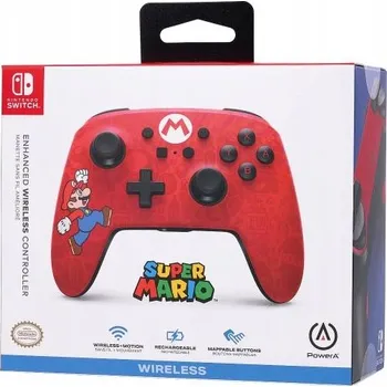 Gamepad Bezdrátový ovladač PowerA Switch Enhanced NSW Mario