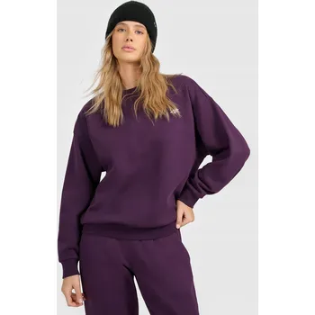 Pánská mikina Tepláková mikina bez zipu a bez kapuce - fialová