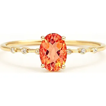 Prsten Stříbrný zlacený prsten s Rose gold zirkonem Evelyn - 57