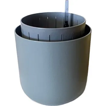Květináč Plastia Samozavlažovací květináč Tolita Air ø 19 šedý recyklát