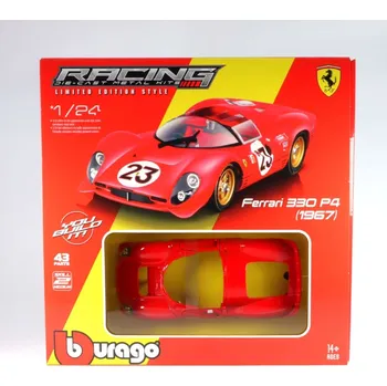 autíčko Ferrari 330 P3 4.0L V12 SPIDER TEAM FERRARI SPA #23 1967 C.Amon/L.Bandini 1:24 KIT stavebnice Ferrari 330 - kovový model - KIT - stavebnice