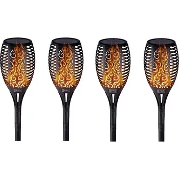 Žárovka LEDSolar 96 solární venkovní hořící louč pochodeň 4 ks, 96 LED, bezdrátové, iPRO, 1W, teplá