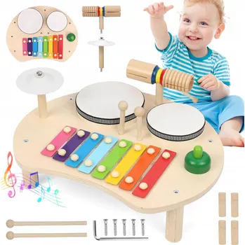 Hudební nástroj pro děti DŘEVĚNÁ SADA HUDEBNÍCH NÁSTROJŮ PRO DĚTI MONTESSORI