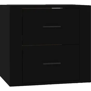 Noční stolek Černý závěsný noční stolek 50 x 36 x 47 cm z dřevotřísky