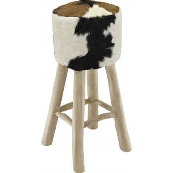 Barová židle Barová stolička z kozí kůže, rustikální, 35x35x76 cm, přírodní