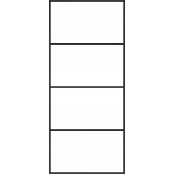 Interiérové dveře Posuvné dveře matné 90 x 205 cm, černé, hliníkové, sklo ESG