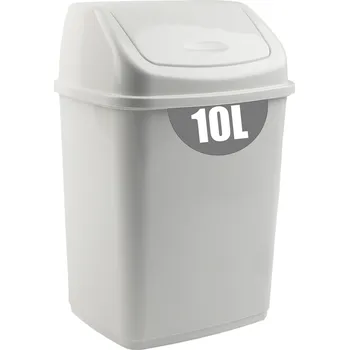 Odpadkový koš ODPADKOVÝ KOŠ 10 L S VÍKEM, KANCELÁŘSKÝ, KOUPELNOVÝ, NÁDOBA NA ODPADKOVÉ PYTLE