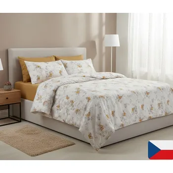 Povlečení Bavlněné povlečení Motýlek žlutý Velikost: 70x90, 140x200 cm