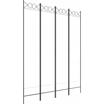 Paraván Paraván 4dílný bílý 160x220 cm, textil, skládací
