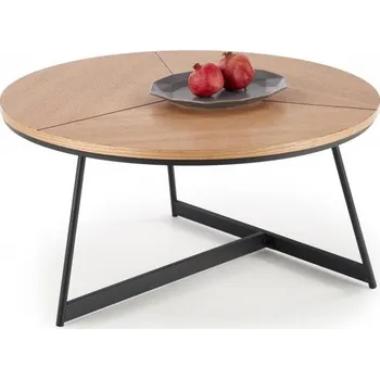 Konferenční stolek Konferenční stolek KARIDA — kov, MDF, černá / přírodní dub (rozbaleno)