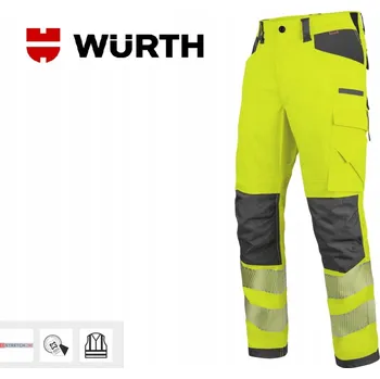 ZIMNÍ ZATEPLENÉ KALHOTY WURTH STRETCH NEONOVÉ ŽLUTO-ŠEDÉ VEL. 58