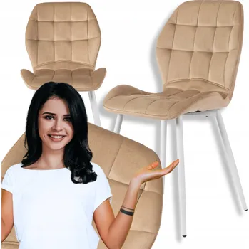 Židle Mebel Elite béžový velur 1 ks