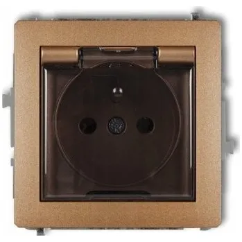 Elektrická zásuvka Elektrická Zásuvka zásuvka nástěnná Karlik zlatá