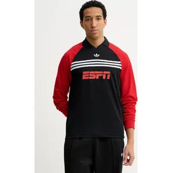 Pánské tričko Tričko s dlouhým rukávem adidas Originals KE2137 černá 99X, vel. M