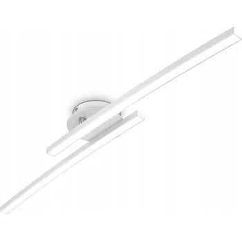 LED stropní lišta 12W bílá, 2-ramenná | 3000K | obývací pokoj, kuchyně, chodba