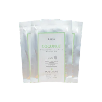 Pleťová maska Kokosová pleťová plátýnková maska – sada 4+1 zdarma