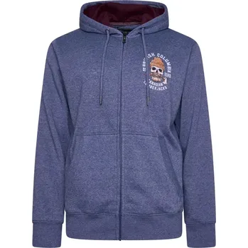 Pánská mikina Velká pánská mikina na zip s kapucí KAM 7086 tmavě modrá (4XL)