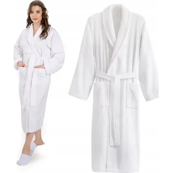 Dámský župan ŽUPAN HOTELOVÝ FROTÉ UNISEX SILNÝ - XXL - PREMIUM CHILA BÍLÝ