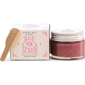 Přípravek na čištění pleti a oči Rýžový pleťový peeling – jasmínová rýže & růže