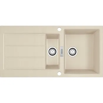 Granitový dřez Dřez s jednou a půl komorou Franke Sirius 2.0 polypropylen béžový
